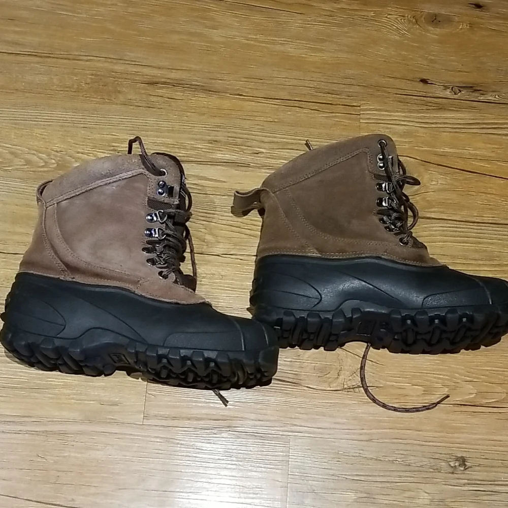 Men's Brown Hiking Boots Sz10 Removable Insets